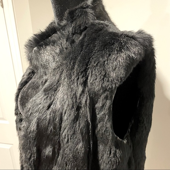 Michael Kors Real Rabbit Fur Vest - RARE Women Fitted Coat Size Medium - Picture 5 of 14